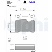 Delphi Bremsbelagsatz, Scheibenbremse