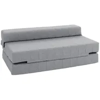 Homcom Bodensofa Grau, Kunststoff, 80x50x138 cm, Wohnzimmer, Sofas &