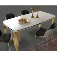 Aea Esstisch Esszimmertisch Essecke Esszimmermöbel Tisch Holz Gold Weiß