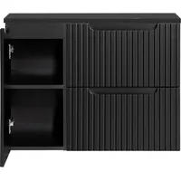 [en.casa] Waschtisch Skelbolu 80x60x40 cm Schwarz