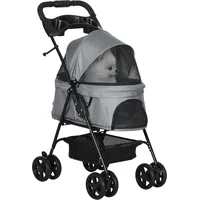 PawHut Hundewagen Hundebuggy Klappfunktion Pet Stroller für kleine Hunde