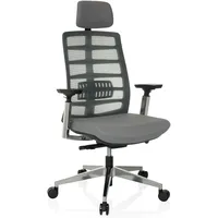 HJH Office Bürostuhl SPINIO ELITE Kopfstütze und Lordosenstütze verstellbar,