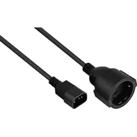 Kabelmeister Netzkabel/Adapterkabel USV, Kaltgeräte-Stecker C14 an Schutzkontakt-Buchse Typ F,