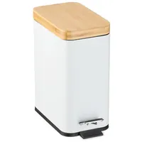Relaxdays Mülleimer Bad, 5 Liter, entnehmbarer Inneneimer, Kosmetikeimer, Metall,