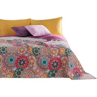 DecoKing 77184 Tagesdecke 240x260 cm rosa violett weiß bunt