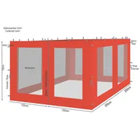 Quick Star 4 Seitenteile mit Moskitonetz für Rank Pavillon