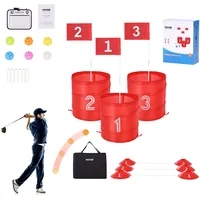 Vevor Golfspiel Set, 3-Loch-Golfplatz, Übungsspiele für Golf im Eimer,