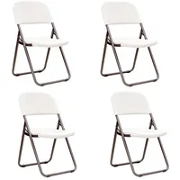 Lifetime Klappstuhl Set 4er-Set Weiß 56x50x86 cm
