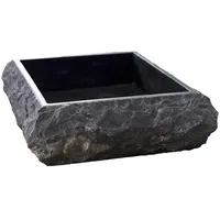 Tikamoon Waschbecken aus Marmor Scrula Slim black