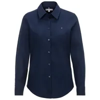 Tommy Hilfiger REGULAR fit Hemdbluse mit Logo-Stitching, Dunkelblau, 38,