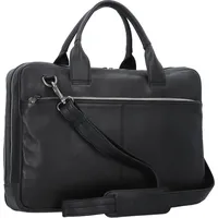 Plevier Vintage Larry Aktentasche Leder 40 cm Laptopfach schwarz