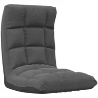 VidaXL Bodenstuhl Faltbar Dunkelgrau Stoff