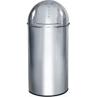 HJH Office PUSH 35L Abfalleimer, Silber