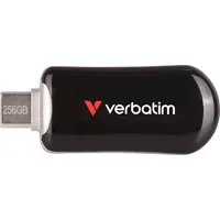 Verbatim Plectra USB-C Flash Drive Black 256GB Schwarz