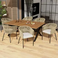 Merax Gartenlounge Set 7-tlg. Beige