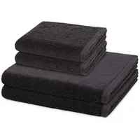 VOSSEN Vegan Life Handtuchset 4-tlg. schwarz