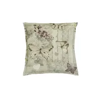 GO-DE Hockerauflage BUTTERFLY, Beige - 50 x 50 cm