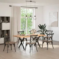 VidaXL Esstisch Hellbraun 180x90x74 cm Massivholz Eiche Rechteckig -