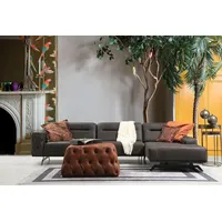 Aea Couch Ecksofa L form Grau Sofa Polstersofa Ottomane