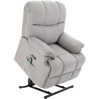 Homcom Massagesessel mit Aufstehhilfe Relaxsessel Fernsehsessel USB Grau