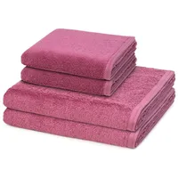 VOSSEN Vegan Life Handtuchset 4-tlg. rot