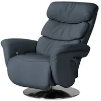 HIMOLLA Leder-Relaxsessel Leder 7628 ¦ blau ¦ Maße (cm):