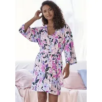LASCANA Damen Kimono rosa-geblümt Gr.32/34