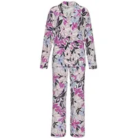 LASCANA Damen Pyjama rosa-blau-geblümt Gr.32/34