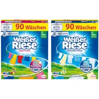 Weißer Riese WEISSER RIESE Pulver-Set 2x 90 Waschladungen (180WL)