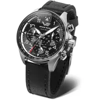 Vostok Europe 325A741-L Space Race Chronograph Schwarz Lederband 46