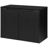 [en.casa] En.Casa, Waschbeckenunterschrank, Skelbolu mit 2 Türen 80x60x40cm Schwarz