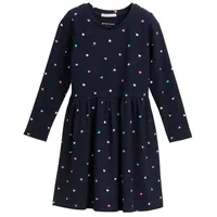 Tom Tailor Mädchen Mini-Kleid mit Muster, blau, Gemustert, Gr.