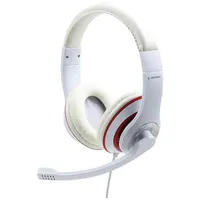 Gembird Over Ear Headset kabelgebunden Weiß, Rot Lautstärkeregelung, Headset