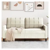 VidaXL 2-Sitzer-Sofa Creme 140 cm Samt