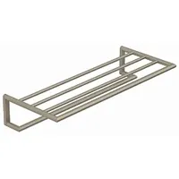 Kludi VELA R Handtuchablage mit Badetuchhalter Stainless Brushed Nickel