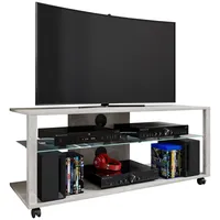 VCM TV Möbel Lowboard Fernsehregal mit Rollen und ausreichend