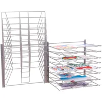 Betzold Trocknungsgestell zur Wandmontage aus Silber lackiertem Metall