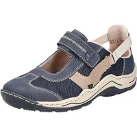 Rieker Damen L0575 Slipper, Blau, 42 EU