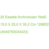 Esselte 25 Esselte Archivboxen weiß 15,0 x 25,0 x