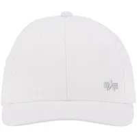 Alpha Industries Metal Label Kappe - White / Metal