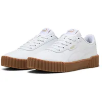 Puma Carina 3.0 Sneaker, White Gold-Gum, 42.5 EU