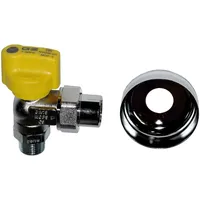 WOLF-Garten Wolf Gaskugelhahn Eckform 1/2" mit thermischer Sicherung, verchromt