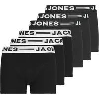 JACK & JONES Boxershort 6er Pack in Schwarz/Schwarz/Weiß 176