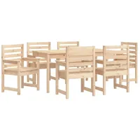 VidaXL Garten-Essgruppe 7-tlg. Braun