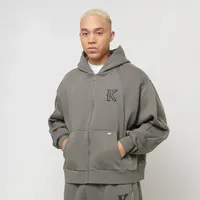 Karl Kani Boxy Full Zip Hoodie in grau Größe