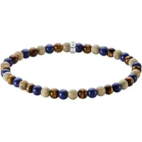 Thomas Sabo Bead Armband blau-braun-silberfarben 21 cm