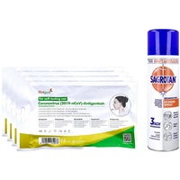  4x Hotgen Coronavirus Nasentest + Sagrotan Hygiene-spray