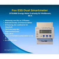 FOX ESS DTSU666 Dual 485 Smart Meter für CT-Klemmen