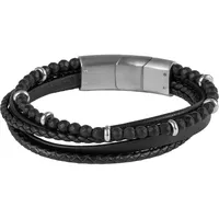 Jacques Lemans Armband Leder, Edelstahl Armbänder & Armreife Herren