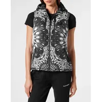 Plein Sport Damen, Weste OPTICAL Flower", schwarz L